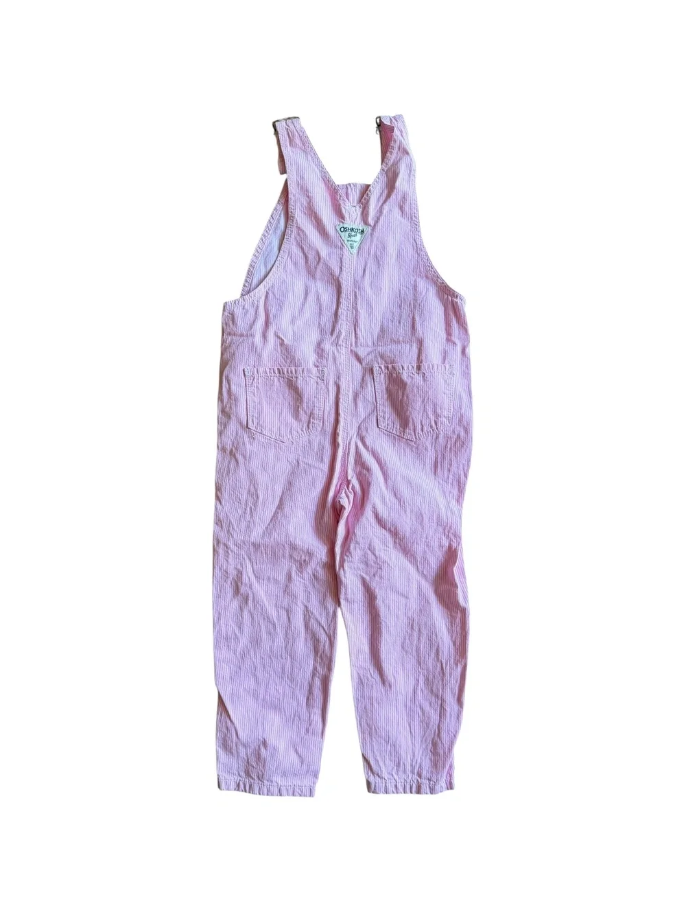 OshKosh B’gosh Pink Pinstripe Heart Overalls
